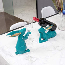 XLBAXLJ Coniglio Supporto di Tazza Wine Rack, 2 Pezzi del Fumetto Creativo Sveglio del Vino della Casa Cremagliera Champagne Decorazioni per La Veranda Ufficio Soggiorno Camera da Letto