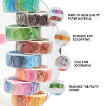 Toddmomy 7 Rotoli di Frutta Candy DOT Washi Tape Set Adesivi Rotondi per Journal Planner Fai da Te Scrapbooking Notebook Decalcomanie (Colori Casuali)