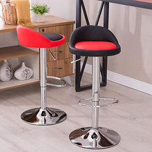 Poltrone Nubao Bar Stool Sgabello Alto PU, Regolabile in Altezza, Non Rotante, Ricevimento, Bar, caffè, Salone di Bellezza, Barber Shop, Rosso (Color : Red)