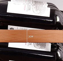 Mensola Vino 12 bottiglie Portabasciatoio con 6 titolari di vetro, 3-livello classico classico denso di legno del vino di stoccaggio del vino, perfetti per bar, cantina, cantina, armadietto, dispensa