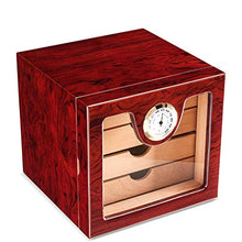 FGDSA Umidificatori,Cigar Mellow Cedar Wood Scatola per Sigari Idratante A Quattro Strati di Grande capacità per Club di Home Office (Colore: Marrone, Dimensioni: 24 * 22 * 24 Cm)