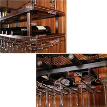 ACUIPP Amanti Del Vino/Appeso Barra Del Vino Barra Del Vino Portabicchiere Del Bicchiere Del Vino Doppio Mensola/Bottiglia Del Vino Appeso e Rack Di Vetro/Portabocchiata per Barretta/Amplific