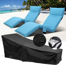 Nocsm Copertura per Chaise Longue. Tessuto Oxford 420D, Lettino da Giardino Nero. Tessuto Oxford su mobili da Giardino. per Proteggere da umidità, Pioggia ed Esposizione.