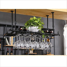Portabottiglie per vino Sospensione per barra in metallo Bancone per bar Portabottiglie per vino Ristorante per uso domestico Portabottiglie per vino capovolto Dimensioni portabottiglie in ferro ret