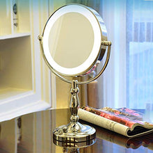 AJH Specchio per Il Trucco a LED Specchio per Il Trucco Specchio per Il Trucco con luci e portaoggetti, Touch Screen Specchio cosmetico dimmerabile Specchi da Tavolo a do