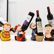 Bedom wallpaper Portabottiglie da appoggio Forma di Carattere Portabottiglie da Vino Scaffale da Vino da Tavolo Decorazione Artigianale Espositore Indipendente per la casa-C