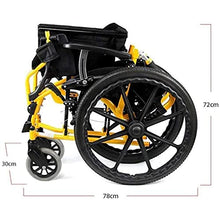 Carrozzine Semoventi, Transito Portatile da Viaggio Lega di Alluminio Grande Trasporto Circolare, Ergonomia Lega di Alluminio Pieghevole Dispositivo Anticaduta Portatile Trolley per Anziani Disabili