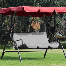 Hongzer Coprisedile per Altalena, 4,7 x 3,3 x 2 in Copri baldacchino oscillante Impermeabile Coprisedile a 3 posti Coprisedile per Amaca per Esterno(Grigio)