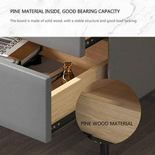 DJFIOSD Comò Camera da Letto, Armadio Multifunzionale Comodino Camera da Letto Contenitore Nordico, Mobile da Terra con 2 Cassetti, Tessuto in Pelle,Nero