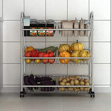&ripiano di stoccaggio Carrello di stoccaggio multi-strato Scaffale di stoccaggio mobile della frutta della verdura dello scaffale della cucina dello scaffale di stoccaggio della famiglia Scaffale di