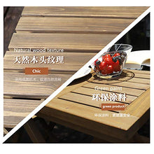 Chair QL Sedia Pieghevole Semplice in Legno Massello, Sedia da Giardino per caffè All'aperto al Latte, Sedia da Giardino per Balcone All'aperto in Legno Massello per Uso Domestico
