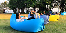 LaKoos Poltrona da Giardino Gonfiabile reclinabile, Borsa pigra per Divano ad Aria soffiata, 200 * 68 cm, utilizzata per Il Campeggio da Spiaggia-Blu