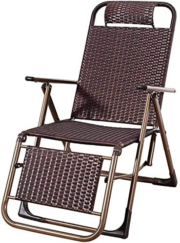 XBR Lettino Prendisole Zero Gravity, reclinabile Sedia reclinabile Pieghevole Lettino Prendisole da Giardino Sedie Zero Gravity Sedie a Sdraio Poltrona da Spiaggia Outdoor Indoor Marrone