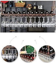 FYHH-JZHY Portabottiglie da Vino Portabottiglie da Vino Portabicchieri da Vino Europeo Portabicchieri da Appendere A Testa in Gi霉 Portabicchieri da Bar Creativo, B1,60 * 35Cm