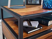 KADIMA Design Comodino Sheesham Legno Metalloo Industriale