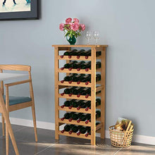 HTDZDX Wine Rack 28 Bottle Wine Rack Holder 7 Livello Vino Bagagli Shelving bambù 47 × 29 × 94 Centimetri
