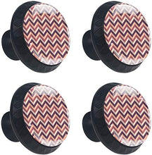 Colorful Chevron Geometrical Pomelli per Porta Set di 4 Pomelli per Mobili Manopole per Cassetti Cucina Armadio Vetro