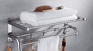 MBYW Portasciugamani Moderno e Minimalista Alto carico Portasciugamani Elegante da Bagno Mensola portaoggetti Porta Asciugamani, 60Cm