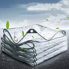 AULLY PARK - Telo protettivo impermeabile trasparente, largo per interni ed esterni, al metro, pieghevole, in PVC, con occhielli, balcone, tenda, protezione solare (dimensioni: 4 x 5 m/13,1 x 16,4 ft)