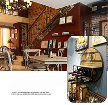 LXH-SH Cremagliera del Vino Nana Wine Rack Legno massello Tondo Parete Multifunzionale calici Filo di Ferro 5 Bottiglie retrò Parete Europea scaffali Vino contatore