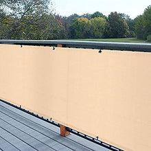 Balcone Scudo UV Protezione Privacy Schermo Copertura per Backyard Deck Patio Balcone Piscina Porco Railing 3 x 16ft Beige