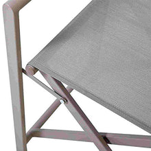 Set da 2 sedie regista in alluminio da giradino richiudibili, struttura in alluminio e textilene, coppia di poltrone, sedia regista da esterno (Ecru)