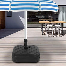 Oumefar Portaombrelli Quadrato Portatile Base per ombrellone Riempito con Sabbia d'Acqua Base per ombrellone da Spiaggia da Giardino Base di Supporto per ombrellone con Manico