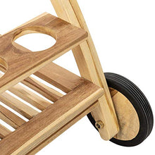 PrimeMatik - Carrello portavivande da Esterno 100 x 81 x 58 cm in Legno di Teak Certificato