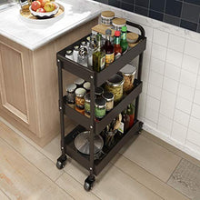 &ripiano di stoccaggio Scaffalature Mobili per cucina Cucina Finitura per bagno Scaffale per frutta e verdura Carrello a 3 strati con ruote Scaffale mobile nero Scaffale di finitura