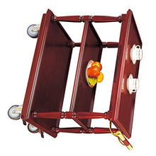 Carrello del vino Quattro scaffali di vino flessibili multi-direzionali della ruota di legno con la mobilia dell'automobile di servizio dello scaffale di tè del ristorante della barra della ruota Otti