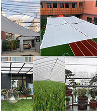 JLXJ Telo Ombreggiante Paralume da Giardino Bianco Reticolato, Protezione UV al 90% Panno Ombra, Rettangolo Recinzione dello Schermo di Segretezza Tessuto a Rete, per Serra/Riparo/Pianta/Garage