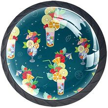 Fantastici cocktail estivi Pomelli per Porta Set di 4 Pomelli per Mobili Manopole per Cassetti Cucina Armadio Vetro