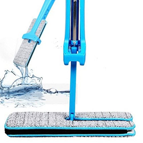 SSAYY Mop Mop Autoportante Bifacciale Piatto Telescopico Comodo Manico Mop Strumento di Pulizia del Pavimento per Cucina Soggiorno