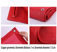 Rete parasole YXX 95% Ombra Panno Rosso, Resistente ai Raggi UV Premium Net Shades Pannello con Occhielli, Piante da Esterno Fiori Covers Serra (Size : 2mx2m)