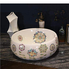 Lavabo da appoggio Rotondo in Porcellana da Bagno in Ceramica da appoggio in Porcellana