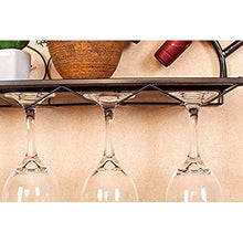 Cremagliera Del Vino Del Metallo Porta Bottiglie E Vetro Portabottiglie Per Vino- Portabottiglie Da Parete, Portabicchieri Cucina Domestica Creativa E Decorazione Bar