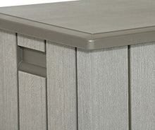 Lifetime Wood grain strutturato in plastica scatola portaoggetti Desert sabbia/grigio, 151 x 72 x 69 cm