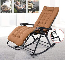 SHUAIIJUAN Sedia per il tempo libero domestico Rocking Chairs for adulti Garden Leisure Relaxer sedia pieghevole regolabile Patio Lounge Recliners esterna Sdraio reclinabili Sedie Rocke con l'ammortiz