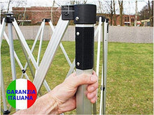 Gazebo Pieghevole 3x3m Alluminio piantone Esagonale Telo Rivestito PVC con Laterali