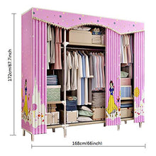 HMEIGUI Armadio da campeggio portatile, in nylon e poliestere, sistema di organizzazione, tubo in acciaio, facile e veloce da montare, rosa, 66 x 67 cm