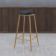 CMX-Barhocker Sgabelli da Bar Set di 2 sedie Alte da Bar con poggiapiedi Sgabelli da Cucina Seduta Imbottita in Velluto Sedia da Pub con Struttura in Metallo
