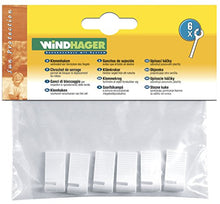 Windhager Ganci di serraggio, Gancio di Fissaggio per Tende da Sole, 6 Pezzi, Bianco, 0,5 x 1 x 3 cm, 10704