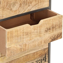vidaXL Cassettiera 45x30x105 cm in Legno Massello di Mango