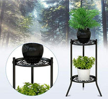 Espositore per Fiori Espositore per Fioriera in Metallo Antiruggine Decorativo a 2 Livelli, O&YQ