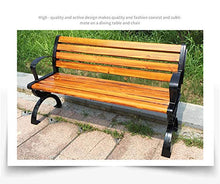 NSYNSY Panchina Rurale in Legno Massello, Panchina Lunga All'Aperto Moderna Panchina Lunga per Il Tempo Libero del Centro Commerciale Commerciale