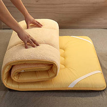 JYMBK Caldo Spesso Materasso Multi-Scopo Doppia Portatile Singolo Dormire Mat Pavimento Tatami Pad Pieghevole Morbido Confortevole Peluche Materassino Bianca 100x200cm(39x79inch)