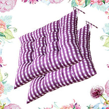 VOSAREA 2 Pezzi Quadrati Cuscini per sedie Plaid coprisedie morbide Imbottiture per sedie per Home Office Ristorante 40 cm (Viola)