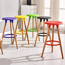 JYV. Sgabello da Bar in Legno massello, Balcone Sedia Lounge, Semplici mobili da Bar (76 cm) (Size : Red)