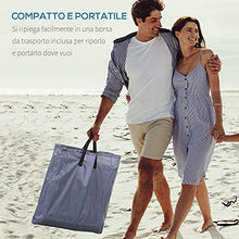 Outsunny Set 2 P.zi Lettini da Spiaggia Pieghevoli, Lettini Portatili Schienale Regolabile e Borsa, 48x134x36-45cm