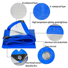 Dika UK teloni Impermeabili occhiellati Telo copripiscina Telo coprimoto Impermeabile telone occhiellato Blu + Bianco, Spessore 0.28mm, 160 g / m2
